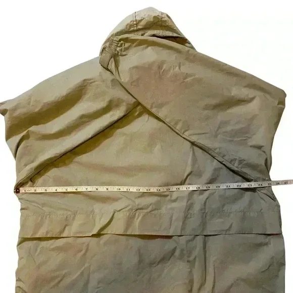 VGT EXODUS Windbreaker Jacket Hooded Front Pockets Zip-up Cream/Beige Size L - Picture 15 of 16